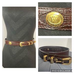 Víctor Hugo Vintage Brown Belt Size 75